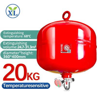 20kg FM200 Gas Hanging Automatic Fire Extinguisher On Wall Distribuzione di energia Sensore di temperatura della stanza