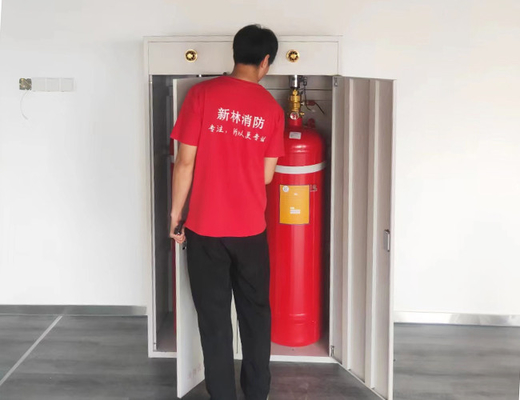 100L Fm200 Clean Agent System Extinguisher Hfc-227ea Fire Fighting Cabinet