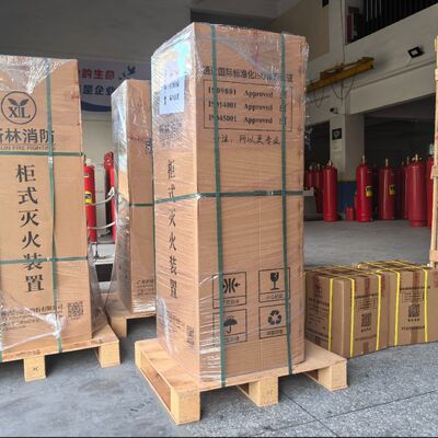 Small Footprint Red 100L HFC-227ea Cabinet Fire Extinguishing Suppression Clean Agent System